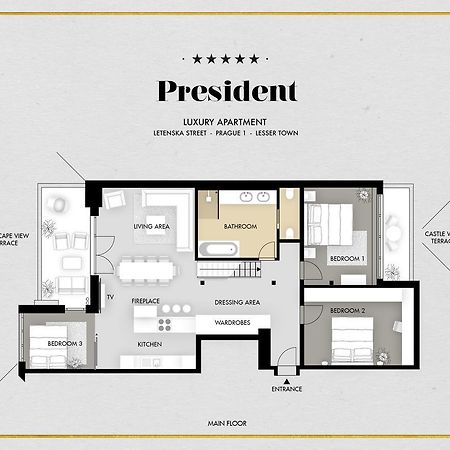 President Apt By Prague Castle, Views Eksteriør bilde