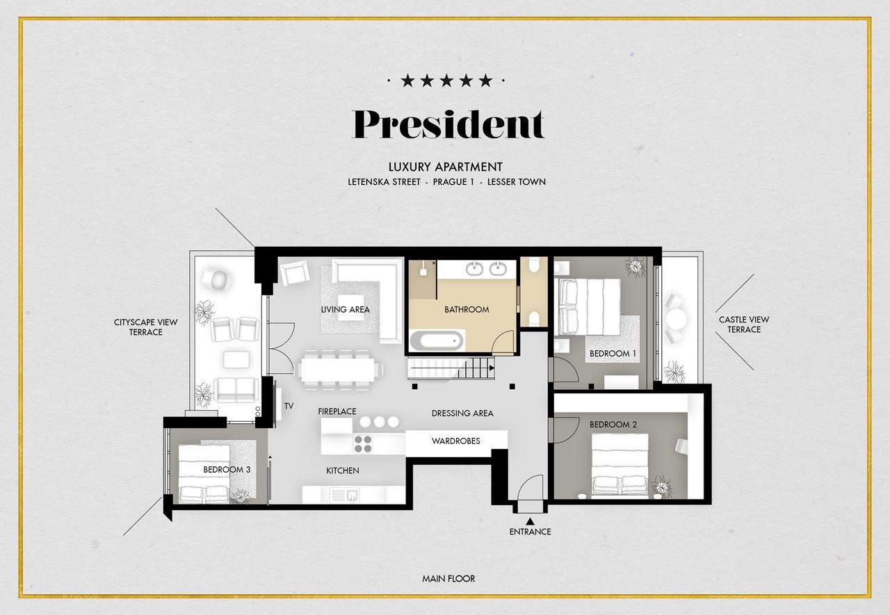 President Apt By Prague Castle, Views Eksteriør bilde